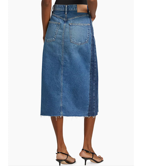 Putnam Side Design Skirt - Blue